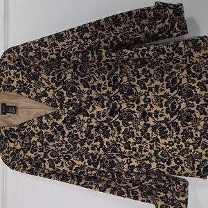 R.Q.T Black Floral Tan Blazer